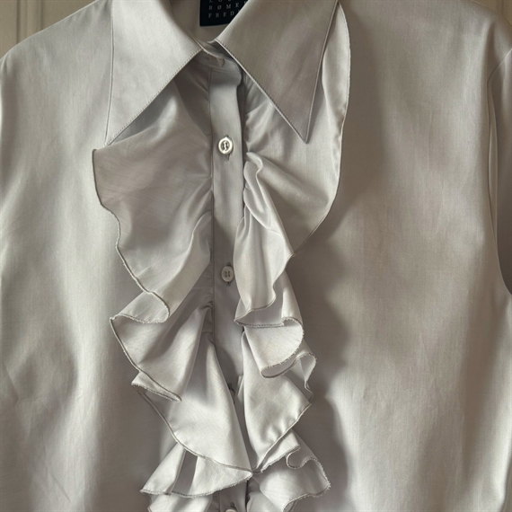 Louise Rømern Freddie Dex LS Skjorte, Pearl Grey Poplin